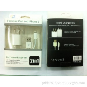 2 in 1 for iPhone 5 Home Charger Set